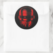 Robot Polizist Helmet Runder Aufkleber (Tasche)