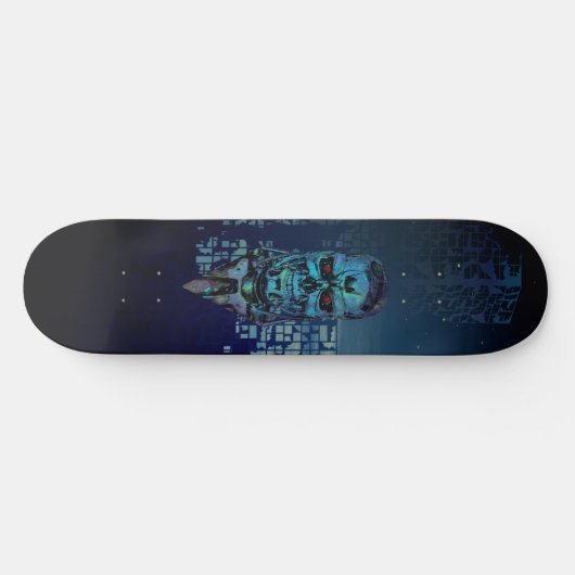 Robot Post Apokalypse End of the World Skateboard (Horizontal)