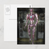 Robot Postcard Postkarte (Vorne/Hinten)