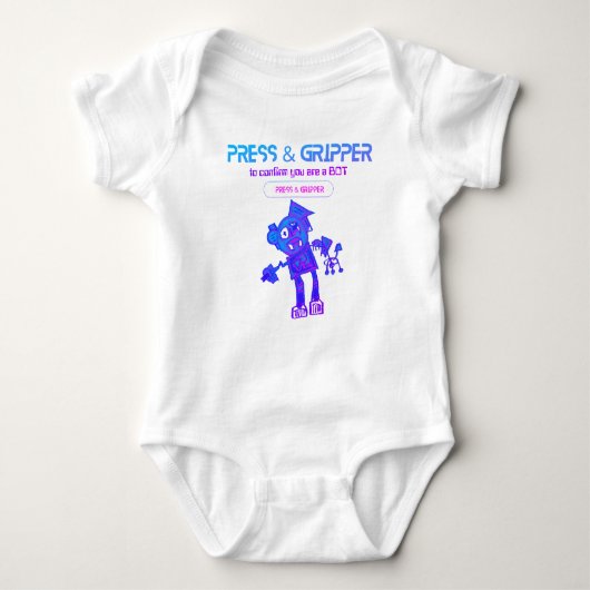 Robot Press & Gripper Baby Bodysuit Baby Strampler (Vorderseite)