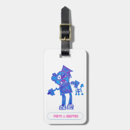 Robot Press & Gripper - Gepäckmarke Gepäckanhänger