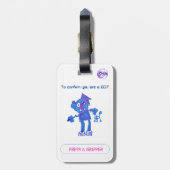 Robot Press & Gripper - Gepäckmarke Gepäckanhänger (Rückseite vertikal)