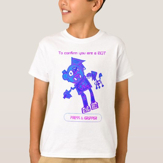 Robot Press & Gripper T - Shirt (Vorderseite)