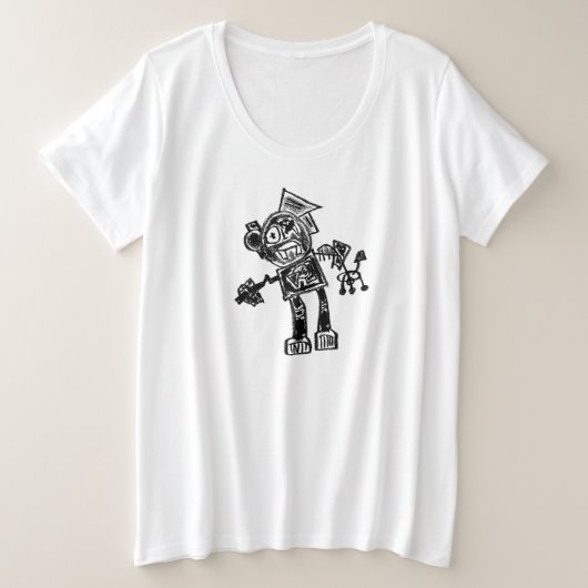 Robot Press & Gripper T - Shirt (Design vorne)