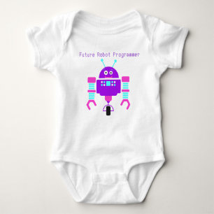 Robot Programmer Girly Baby Bodysuit Baby Strampler