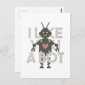 Robot Pun: Ich mag dich als Bot Postkarte (Vorne/Hinten)