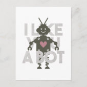 Robot Pun: Ich mag dich als Bot Postkarte (Vorderseite)