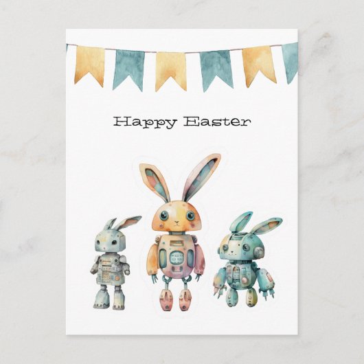 Robot Rabbits Oaster Postkarte (Vorderseite)