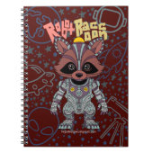Robot Raccoon Spiral Notebook Notizblock (Vorderseite)