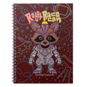 Robot Raccoon Spiral Notebook Notizblock (Vorderseite)