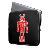 Robot - Red Laptopschutzhülle (Vorderseite Links)