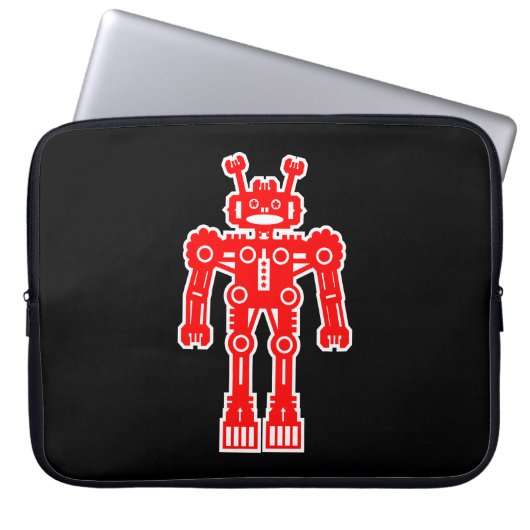 Robot - Red Laptopschutzhülle (Vorderseite)