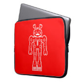 Robot - Red Laptopschutzhülle (Vorderseite Links)