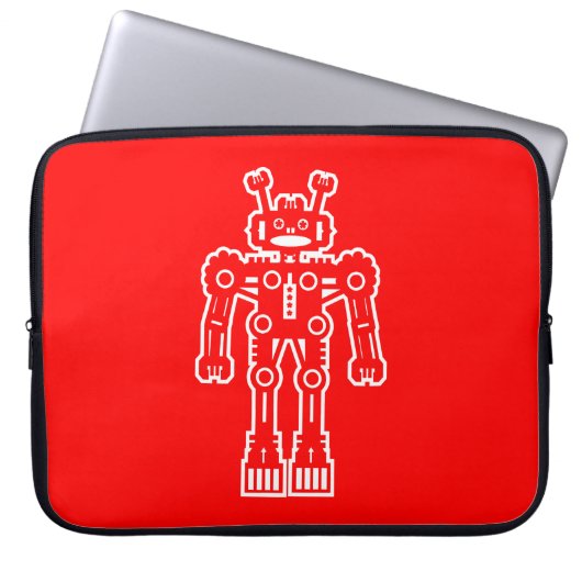 Robot - Red Laptopschutzhülle (Vorderseite)