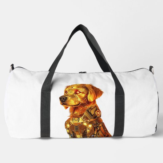 Robot Retriever � Futuristischer Mecha-Hund Duffle Bag (Vorderseite)