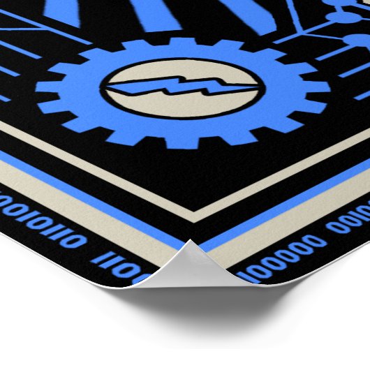 Robot Revolt Blue Poster (Ecke)