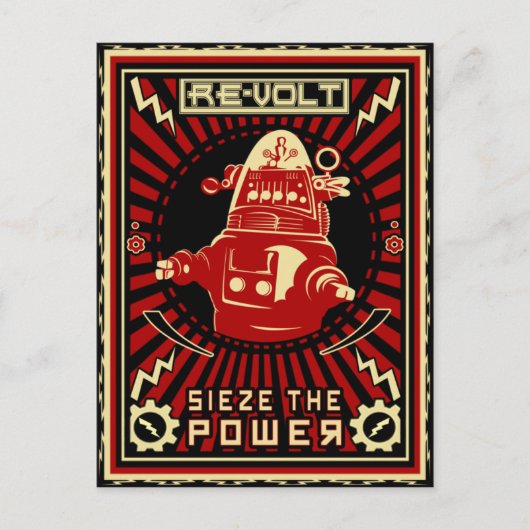 Robot Revolution Postkarte (Vorderseite)