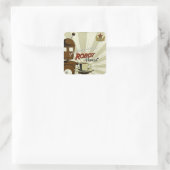 Robot Roast Quadratischer Aufkleber (Tasche)
