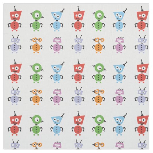 Robot Roboter Monster Stoff (Muster)