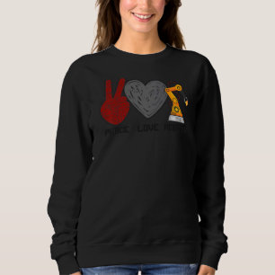 Robot Robotics Engineer Female Girl Peace Liebe Ro Sweatshirt