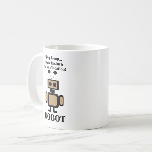 Robot Robotics Funny Kaffeetasse (Vorderseite Links)