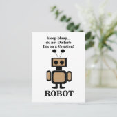 Robot Robotics Funny Postkarte (Stehend Vorderseite)