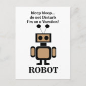 Robot Robotics Funny Postkarte (Vorderseite)
