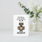Robot Robotics Funny Visitenkarte (Stehend Vorderseite)