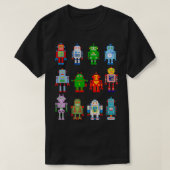 Robot Robotics Retro Team 12 Toy Fun Eng AI Nerd T-Shirt (Design vorne)