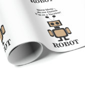 Robot Robotics Technology Funny Geschenkpapier (Rolleneckpunkt)