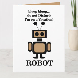 Robot Robotics Technology Funny Karte