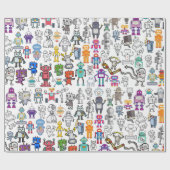 Robot Robotics World Wrapping Paper Geschenkpapier (Flach)