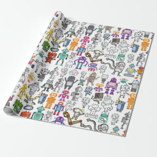 Robot Robotics World Wrapping Paper Geschenkpapier