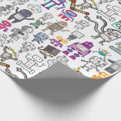 Robot Robotics World Wrapping Paper Geschenkpapier (Ecke)