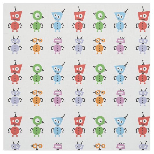 Robot Robots Monster Fabric Stoff (Muster)