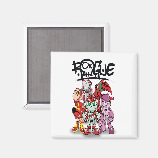 Robot Rogue Robotics Magnet (Vorderseite/Rückseite)