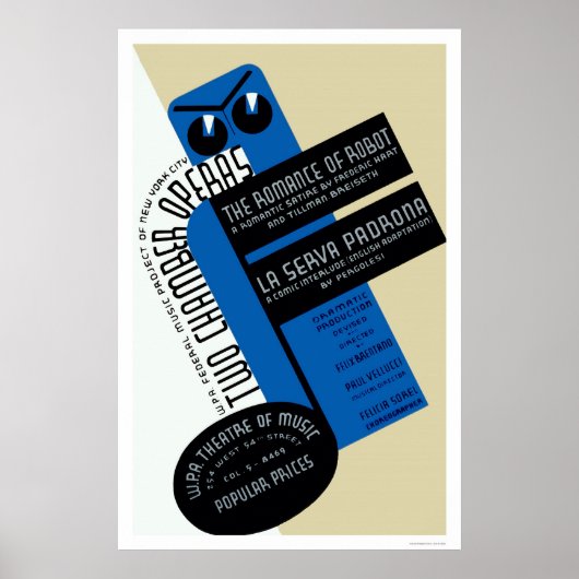 Robot Romance New York 1938 WPA Poster (Vorne)