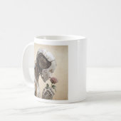 Robot & Rose Solarpunk-Tasse Kaffeetasse (Vorderseite Links)
