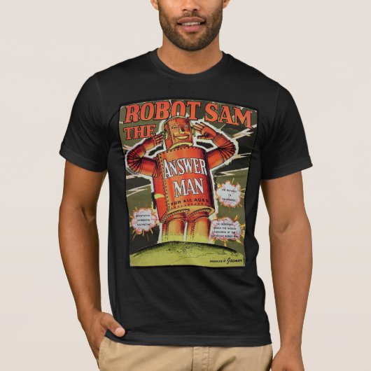 Robot Sam Antwort-Mann T-Shirt (Vorderseite)