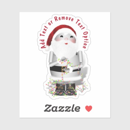 Robot Santa Claus Weihnachten Aufkleber (Blatt)