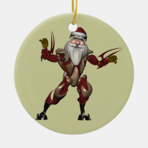 Robot Santa Keramikornament