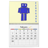 Robot sci-fi Cartoon Spaß Science Fiction Kalender (Feb 2027)
