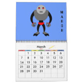 Robot sci-fi Cartoon Spaß Science Fiction Kalender (Mär 2027)
