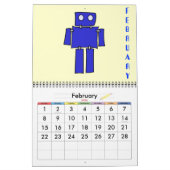 Robot sci-fi Cartoon Spaß Science Fiction Kalender (Feb 2026)