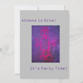 Robot Science-Party Einladung (Vorderseite)