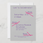 Robot Science-Party Einladung (Rückseite)