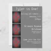 Robot Science-Party Einladung (Vorderseite)