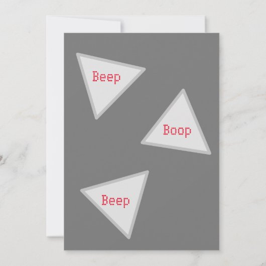 Robot Science-Party Einladung (Rückseite)