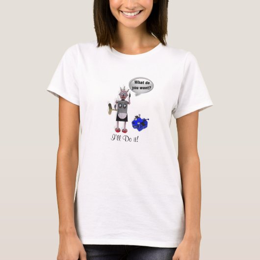 Robot Service individuell anpassbar T-Shirt (Vorderseite)