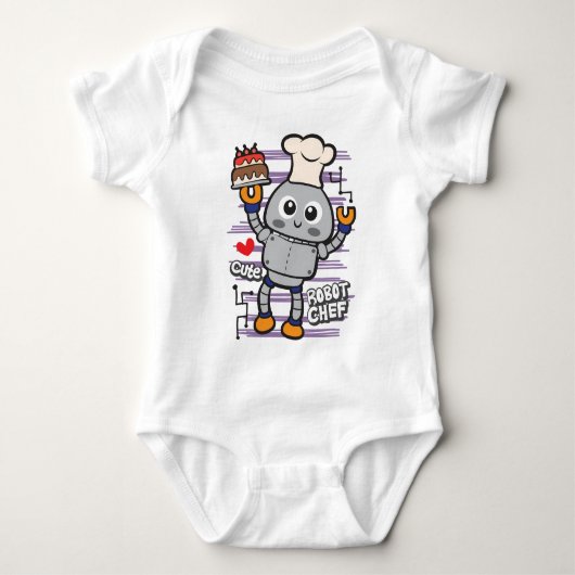Robot shef baby strampler (Vorderseite)